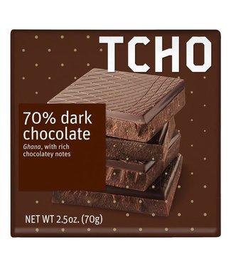 Tcho Dark Ghana Chocolate Bar 70%  2.5oz Berkeley - California Tcho Dark Ghana Chocolate Bar 70%  2.5oz Berkeley - California
