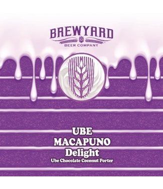 Brewyard Beer Co. "Ube Macapuno Delight" Porter 16 OZ Glendale CA Brewyard Beer Co. "Ube Macapuno Delight" Porter 16 OZ Glendale CA