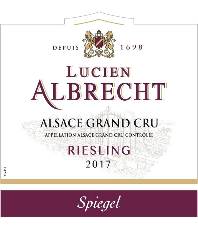 Lucien Albrecht Grand Cru Spiegal Riesling 2017 Alsace - France