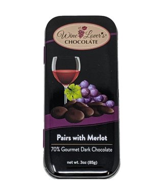 Wine Lover's Chocolate 70% Dark Pairs w/ Merlot 3oz Wine Lover's Chocolate 70% Dark Pairs w/ Merlot 3oz