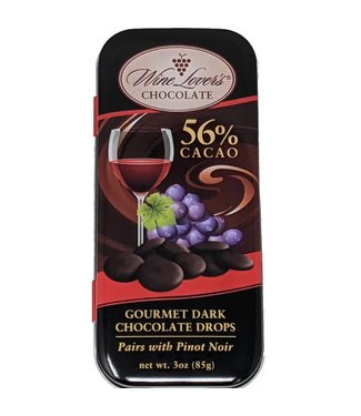 Wine Lover's Chocolate 56% Dark Pairs w/ Pinot Noir 3oz Wine Lover's Chocolate 56% Dark Pairs w/ Pinot Noir 3oz