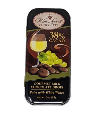 Wine Lover's Chocolate 38% Dark Pairs w/ White Wine 3oz Wine Lover's Milk Chocolate 38% Pairs w/ White Wine 3oz