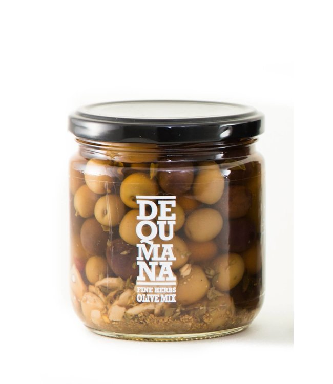 Dequmana Mixed Olives & Herbs 12oz Andalucia - Spain