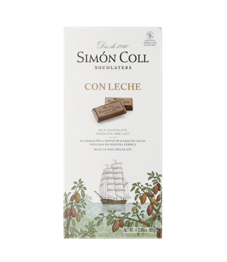 Simon Coll Con Leche Chocolate  Bar 2.99 oz  Spain Simon Coll Con Leche Chocolate  Bar 2.99 oz  Spain