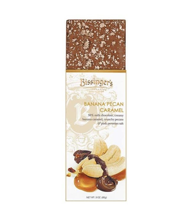Bissinger's Banana Pecan Caramel 38% Milk Chocolate Bar 3 oz St. Louis - MO
