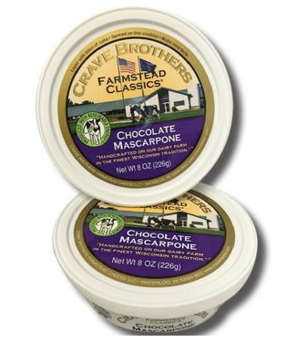 Crave Brothers Chocolate Mascarpone Cheese 8oz  Wisconsin Crave Brothers Chocolate Mascarpone Cheese 8oz  Wisconsin