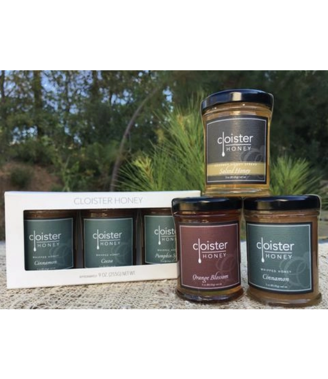 Cloister Trio Honey Set 3oz Charlotte, N. Carolina