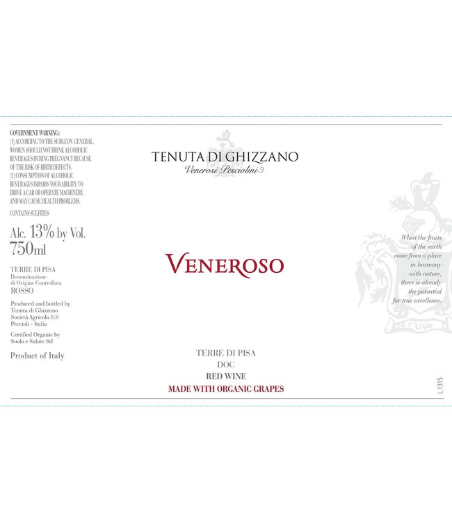Tenuta di Ghizzano "Veneroso" 2016  Super Tuscan - Italy