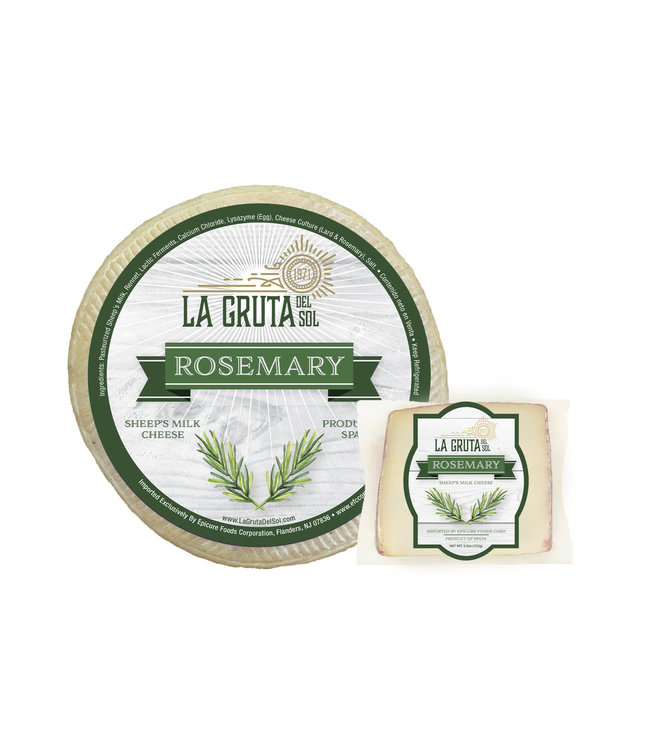 La Gruta del sol Rosemary Sheep's Milk cheese 5.3oz  Spain