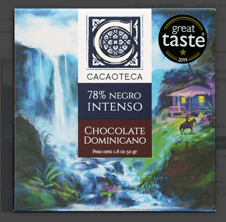 Cacaoteca 78 Negro Chocolate Dominicano "Intenso" Bar 1.8oz Dominican
