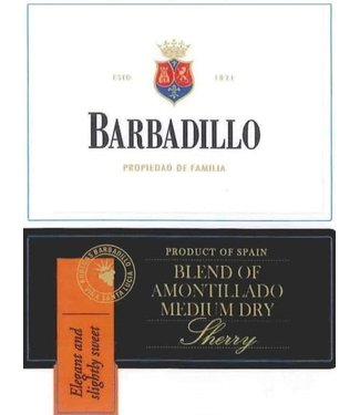 Barbadillo Blend Amontillado Med-Dry Sherry Jerez - Spain