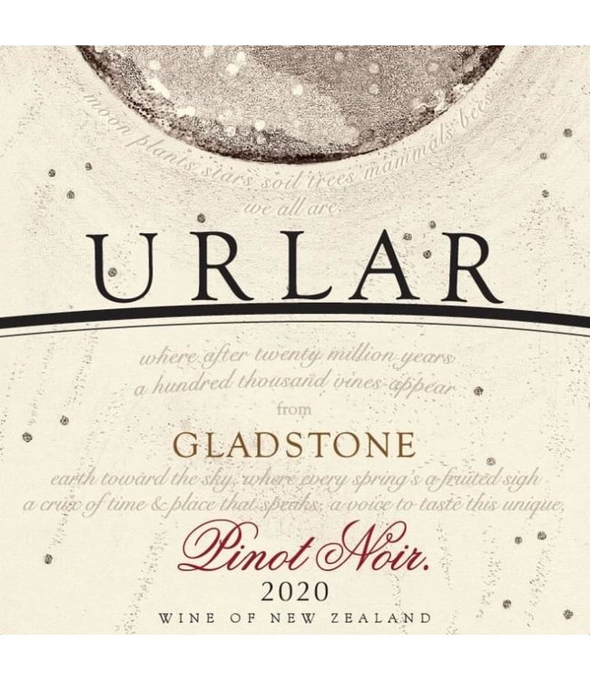 Urlar Pinot Noir 2020  "Gladstone" Wairarapa  - New Zealand