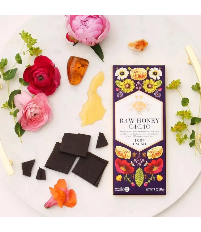 Vosges Haut -Chocolat 100% Dark Chocolate Raw Honey Cacao 3oz Chicago - IL