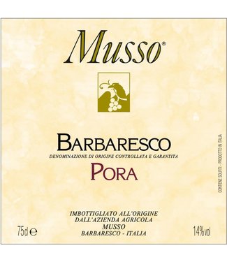 Musso "Pora" Barbaresco 2018  Piemonte - Italy