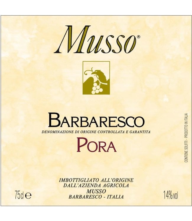 Musso "Pora" Barbaresco 2018  Piemonte - Italy