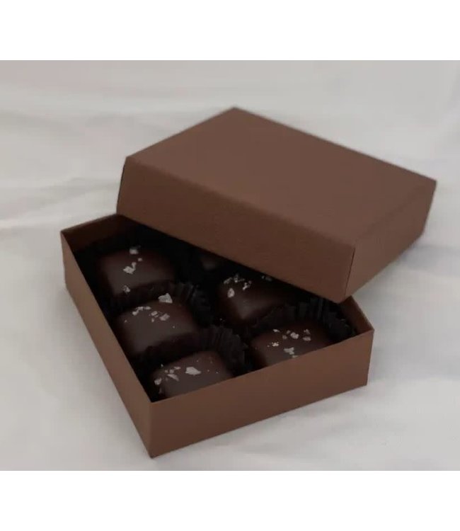Bees & Beans Six Dark Chocolate Honey Caramels Seattle - Washington