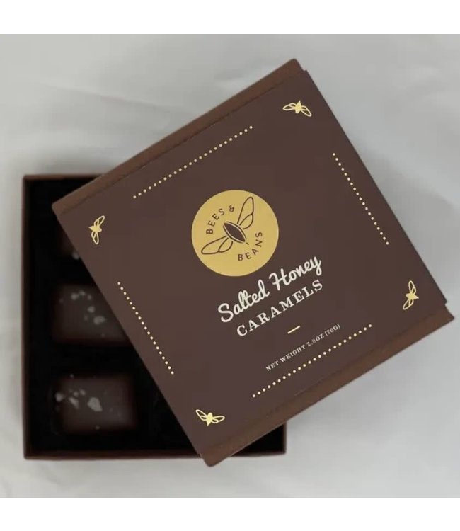 Bees & Beans Six Dark Chocolate Honey Caramels Seattle - Washington