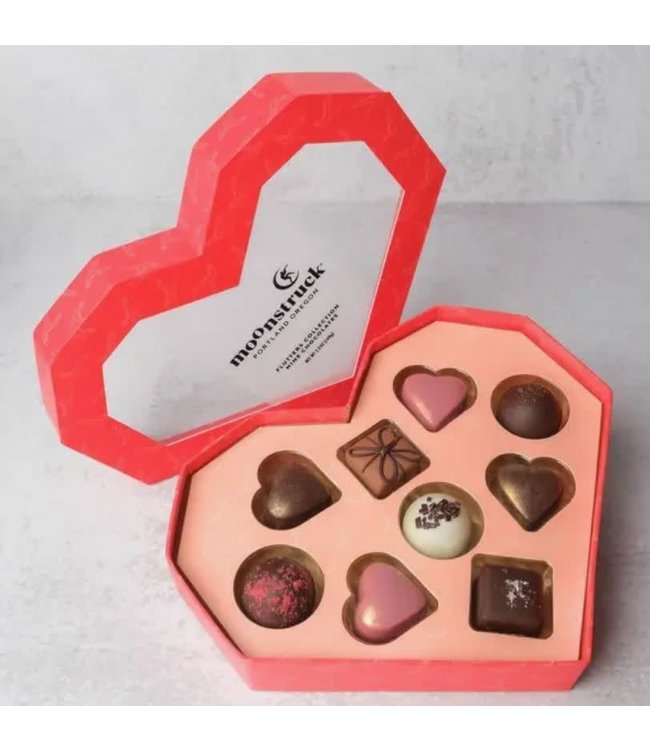 Moonstruck Valentine's Day 9 Piece Heart Box 5.2oz