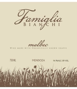 Famiglia Bianchi Malbec Organic 2020 Mendoza - Argentina
