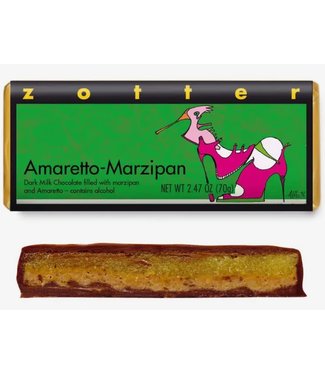 Zotter Amaretto-Marzipan 60% Dark Chocolate Bar 2.47 Austria