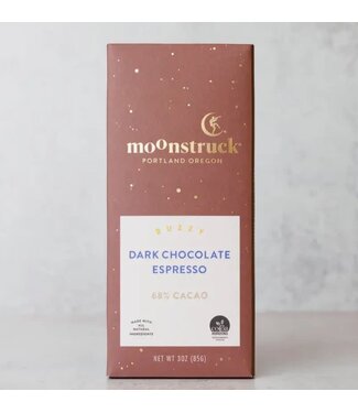 Moonstruck Buzzy 68% Dark Espresso Chocolate Bar Portland - Oregon