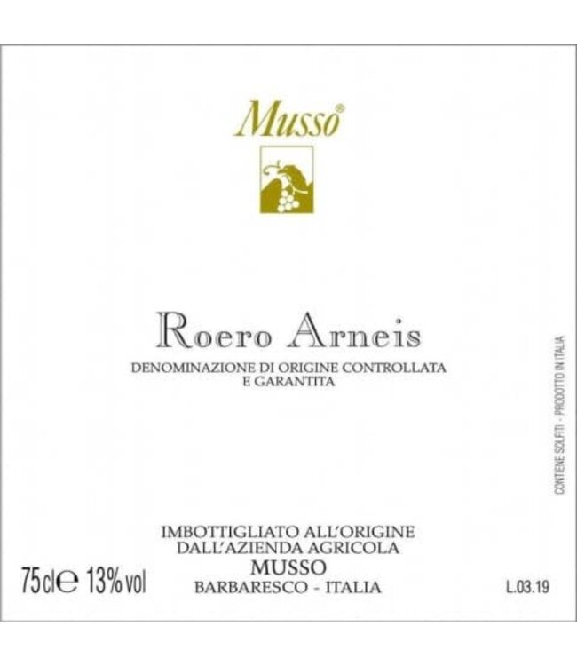 Musso Roero Arneis D.O.C.G. 2020 Barbaresco - Piemonte - Italy