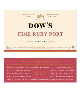 Dow's Fine Ruby Porto Portugal