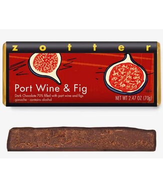 Zotter Port Wine & Fig Chocolate 70% 2.47 oz Austria