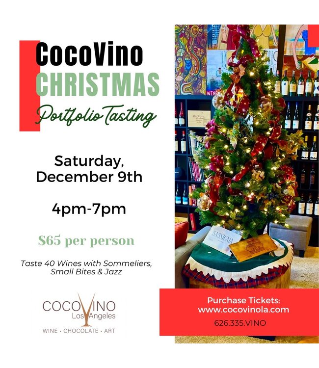 CocoVino Christmas  Portfolio Tasting Ticket (One Person)