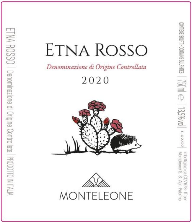 Monteleone Etna Rosso 2020 Sicily - Italy