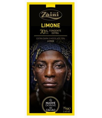 Záini Fondente (Dark) 70% Chocolate Limone 2.65oz Côte d'Ivoire - Africa