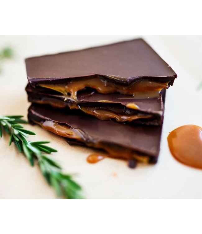 Wildwood Chocolate 70% Dark Rosemary Caramel  Bar