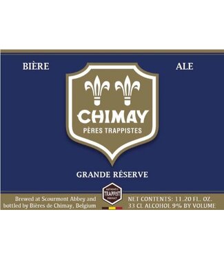 Chimay "Blue" GRAND RESERVE 11.2 FL OZ BELGIUM Chimay Blue Grand Réserve    BELGIUM