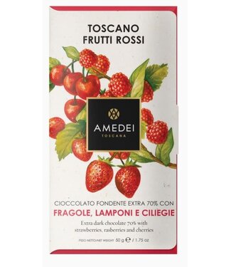 Amedei Rossi 70% Dark Chocolate Red Fruit Tuscany - Italy