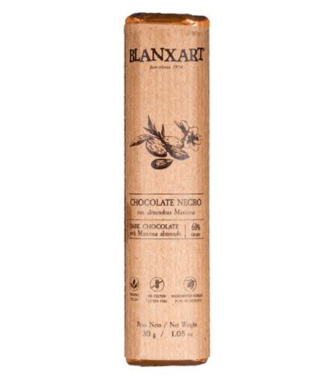 Blanxart 60% Dark Chocolate & Almond Bar - Spain