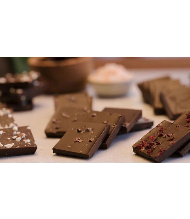 Vine To Bar Chardonnay Dark-Smoked Sea Salt Chocolate Bar Santa Rosa