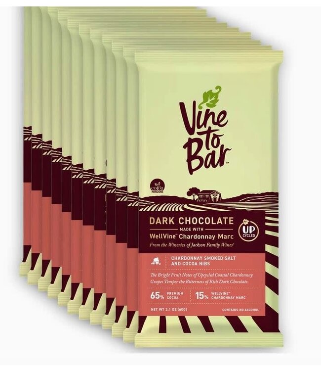 Vine To Bar Chardonnay Dark-Smoked Sea Salt Chocolate Bar Santa Rosa