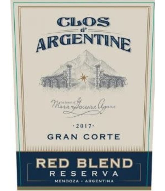 Clos de Argentine Gran Corte Reserva Red Blend 2017 Argentina