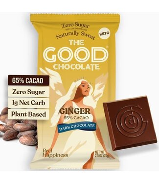 The Good Chocolate 65% Dark w/Ginger Zero Sugar San Francisco