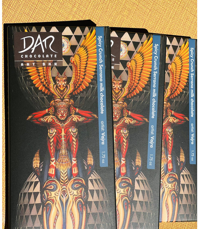 Dar Chocolate Art Bar 55% Spicy Serrano Dark Milk