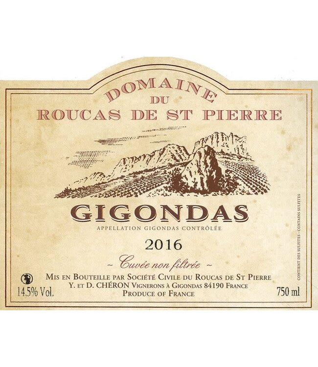 Domaine Roucas de Saint Pierre Gigondas 2016 Rhône Valley - France