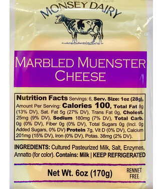 Monsey Dairy Marbled Muenster Cheese USA
