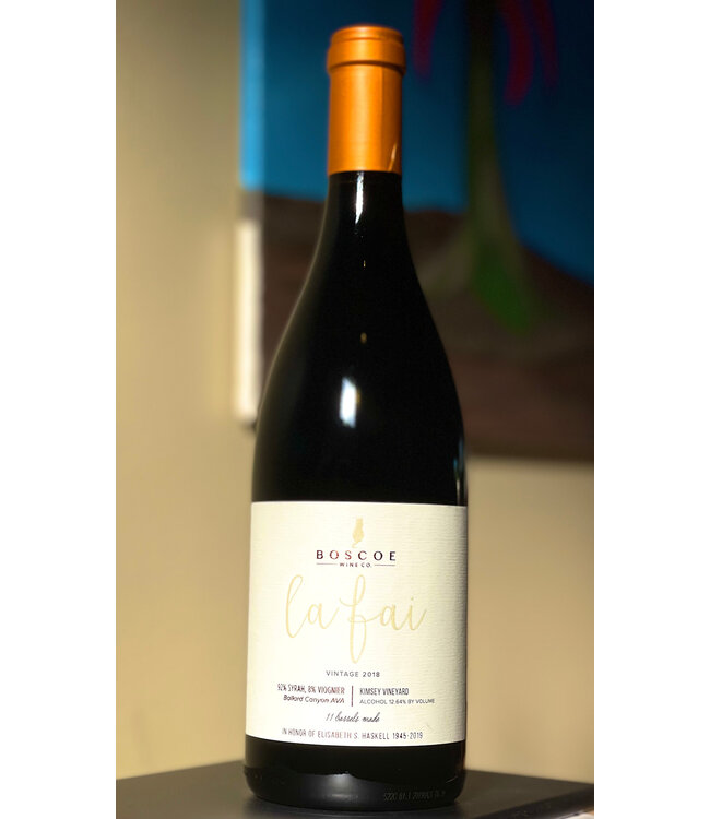 Boscoe La Fai Syrah Kimsey Vineyard 2018 Ballard Canyon