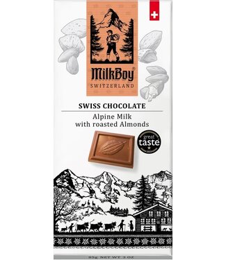 MilkBoy Alpine Milk w/Roasted Almonds 3.5 oz Switzerland
