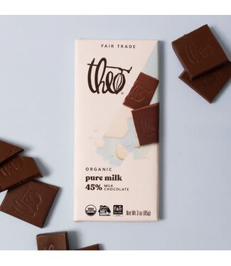Theo Chocolate Organic 45% Pure Milk Chocolate Bar Canada
