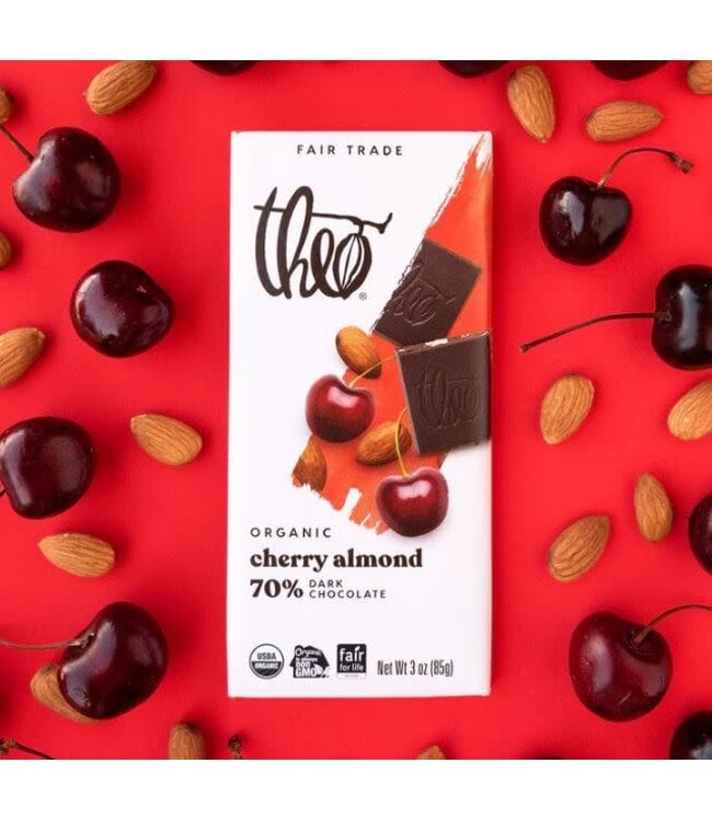 Theo Chocolate Organic 70% Dark Cherry-Almond Bar Canada