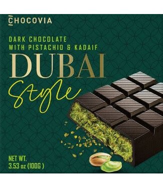 Chocovia Dubai Dark Chocolate w/ Pistachio & Kadaif Istanbul - Turkey