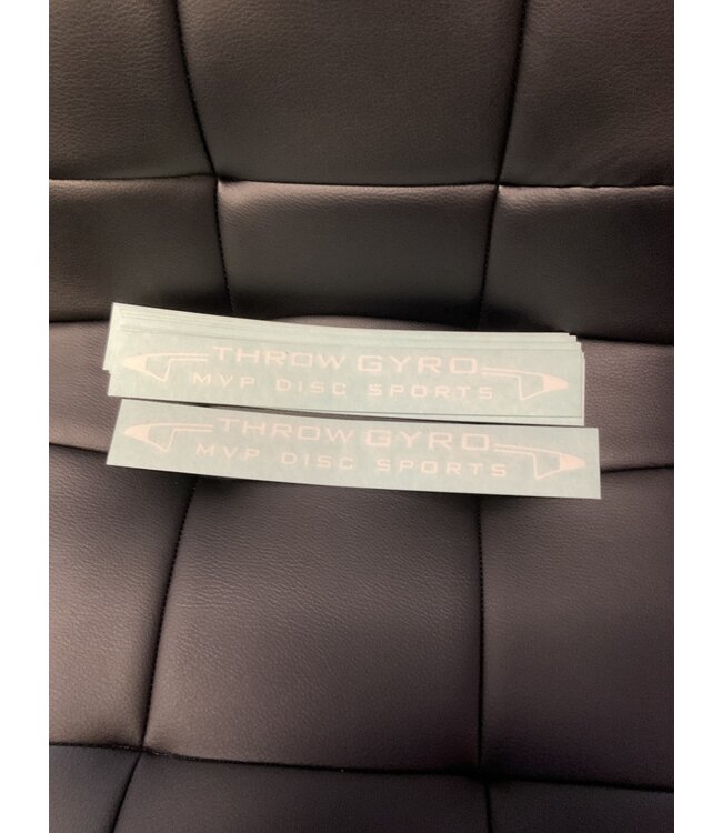 MVP Disc Sports MVP Throw GYRO- Vinyl Decal- White 9” x 1.5”