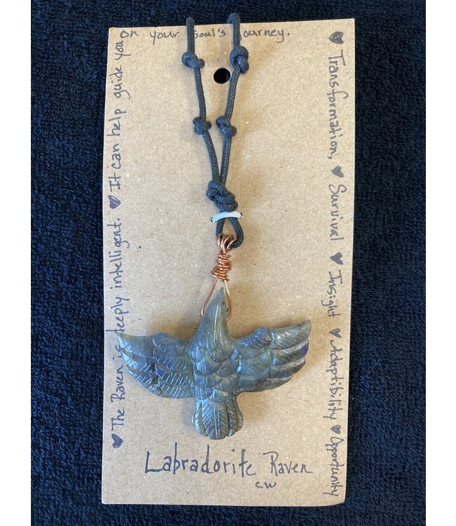 TannE Jewelry Designs Labradorite Raven Necklace