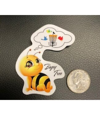 Bogey Free Bee Sticker